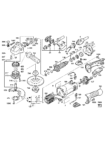 Vue éclatée Milwaukee AG16-125QXC 4000381453#01