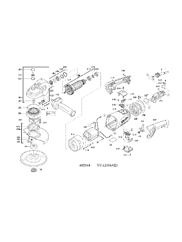Vue éclatée Milwaukee AGVM24-230GX 4000402598#01
