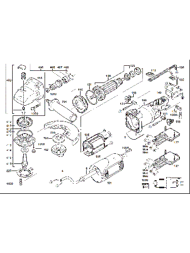 Vue éclatée Milwaukee AG9-125XE_IN2 4000403207#01