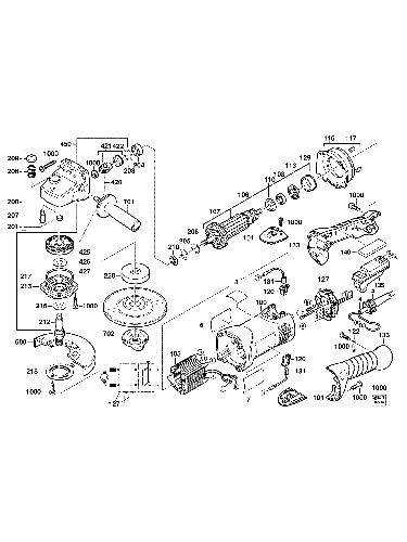 Vue éclatée Milwaukee AGV16-125XC 4000407526#01