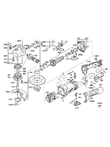 Vue éclatée Milwaukee AGV17-125XE_IN2 4000432231#01