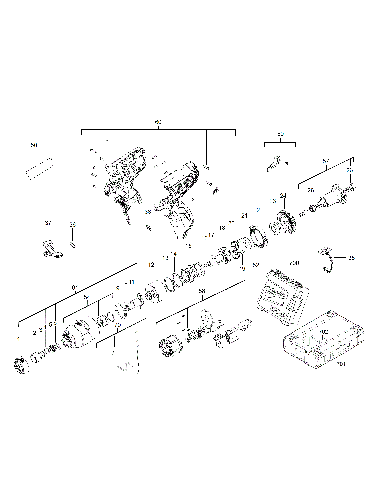 Vue éclatée Milwaukee M12CID-0 4000440406#01