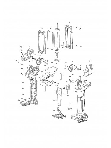 Vue éclatée Makita ML006G#01