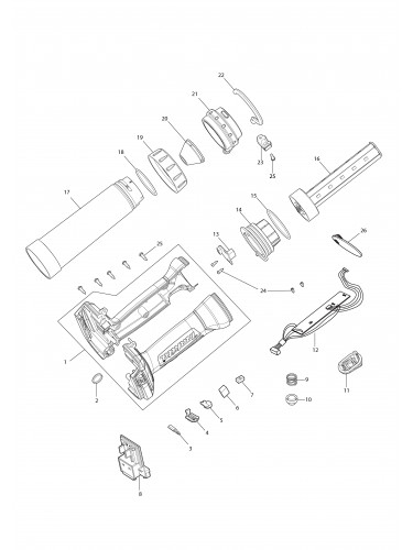 Vue éclatée Makita ML104#01