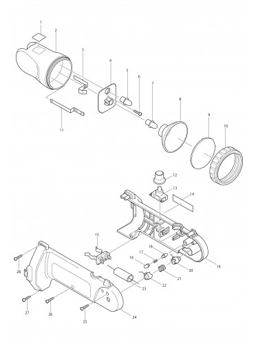 Vue éclatée Makita ML140#01