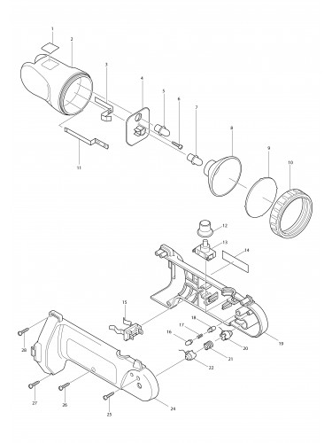 Vue éclatée Makita ML180#01