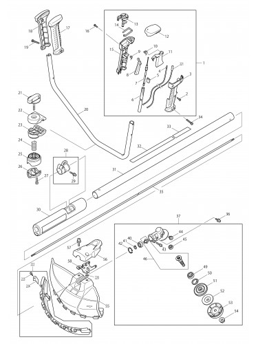 Vue éclatée Makita MS246.4UE#01