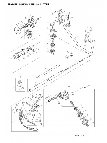 Vue éclatée Makita MS335.4U#01