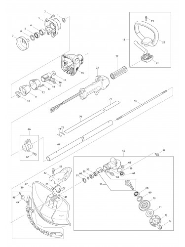 Vue éclatée Makita MS430.4C#01