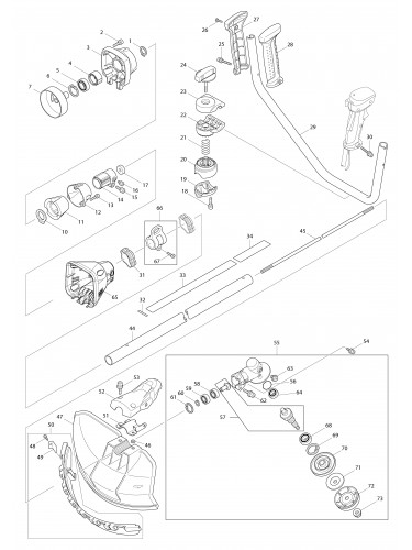 Vue éclatée Makita MS430.4U#01