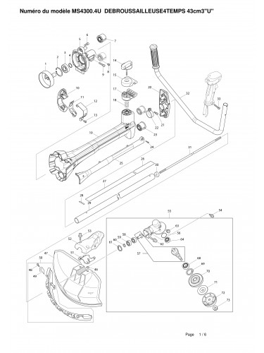 Vue éclatée Makita MS4300.4U#01
