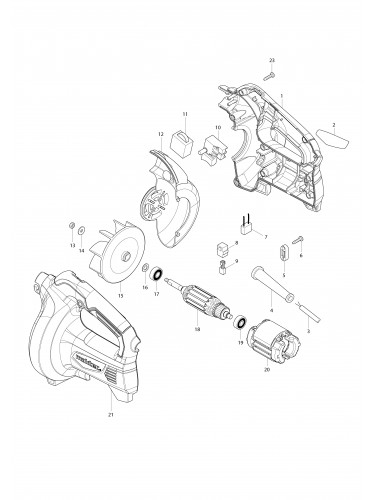 Vue éclatée Makita MT401#01