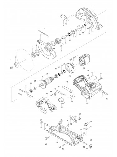 Vue éclatée Makita MT582#01
