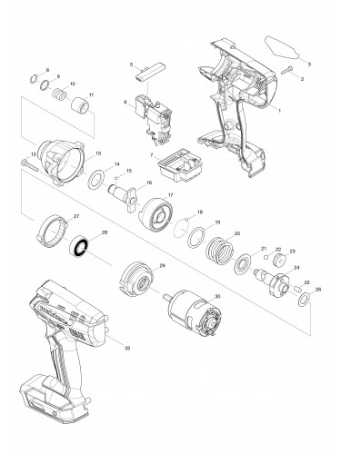 Vue éclatée Makita MT690#01
