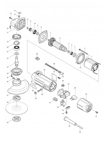 Vue éclatée Makita MT953#01