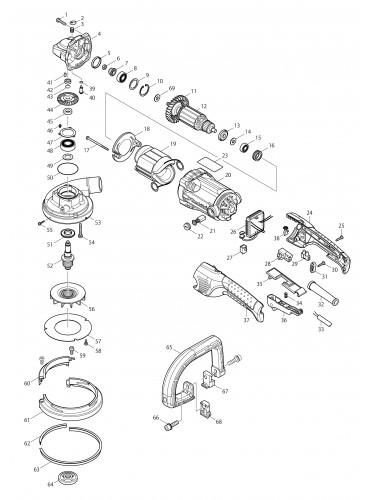 Vue éclatée Makita NPC5000C#01