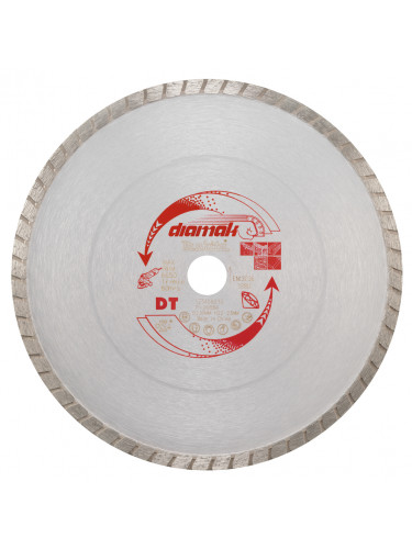 Disque diamant Diamak Turbo à jante continue crenelée pour matériaux durs Makita