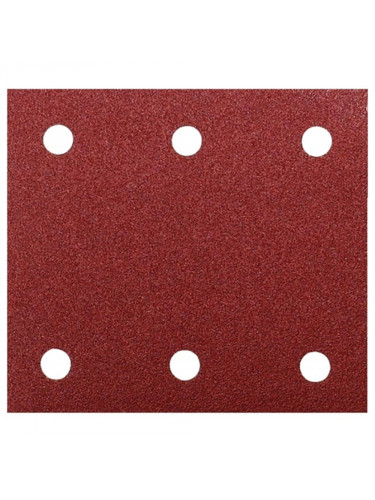Feuilles rectangulaires abrasives 114x102 mm - 3 + 3 trous - Auto-agrippant Makita