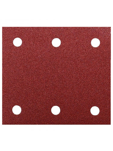 Feuilles rectangulaires abrasives 114x102 mm - 3 + 3 trous - Auto-agrippant Makita