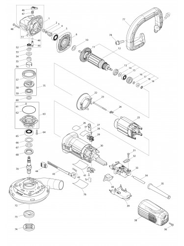 Vue éclatée Makita PC5010C#01