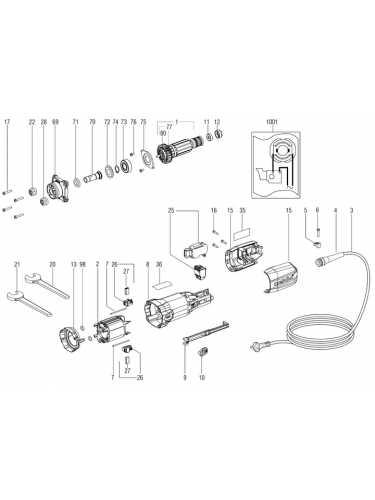 Vue éclatée METABO 21045000#01