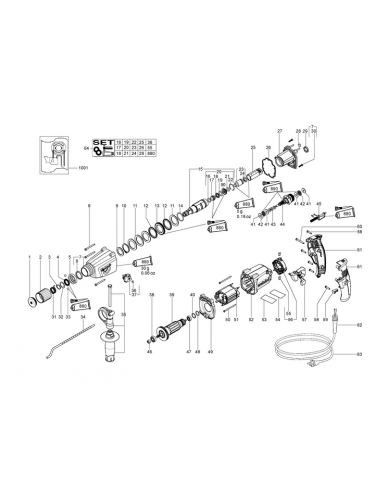 Vue éclatée METABO 18108000#01