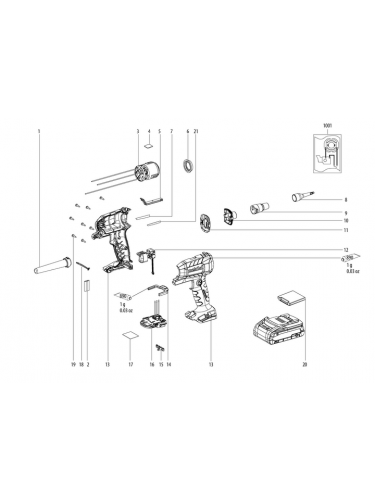 Vue éclatée METABO 00798000#01