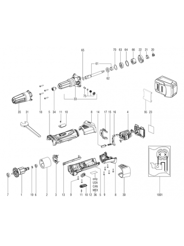 Vue éclatée METABO 00638000#01