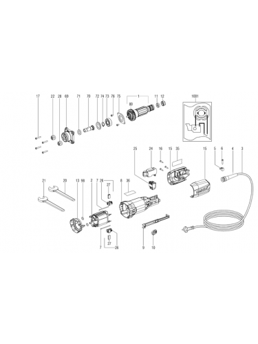 Vue éclatée METABO 00615000#01
