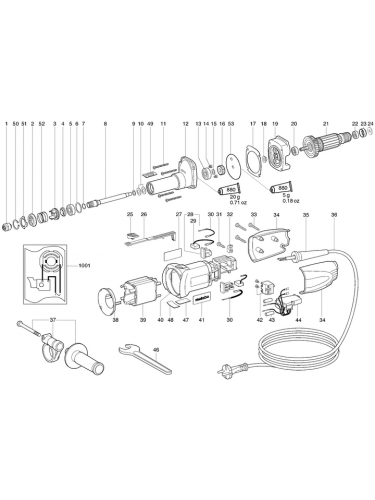 Vue éclatée METABO 06305000#01