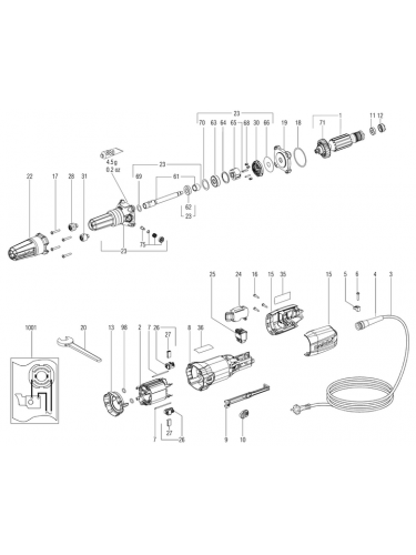 Vue éclatée METABO 00618000#01