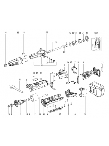 Vue éclatée METABO 00621000#01