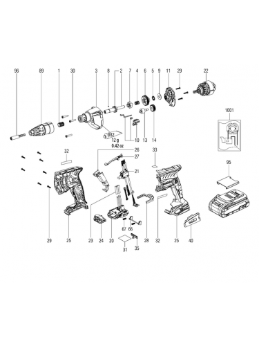 Vue éclatée METABO 20062000#01