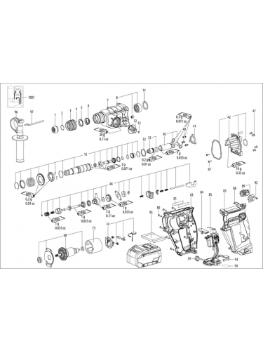 Vue éclatée METABO 01712000#01
