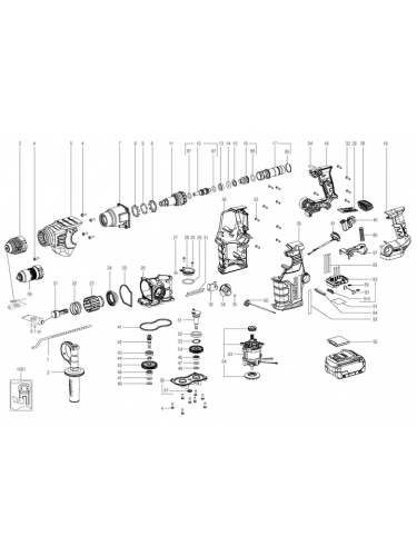 Vue éclatée METABO 00813000#01
