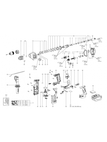 Vue éclatée METABO 00211000#01