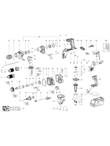 Vue éclatée METABO 00795000#01