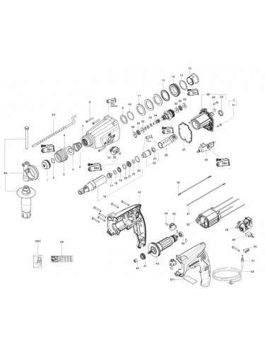 Vue éclatée METABO 06154000#01