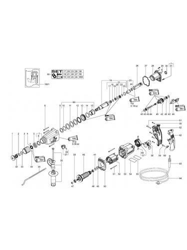 Vue éclatée METABO 18109000#01