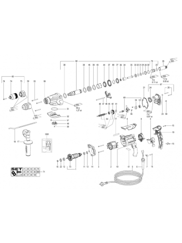 Vue éclatée METABO 00878000#01