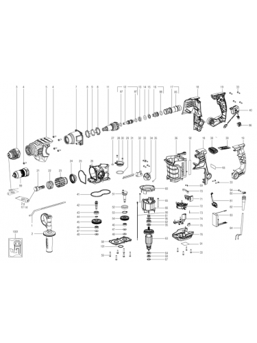 Vue éclatée METABO 00811000#01