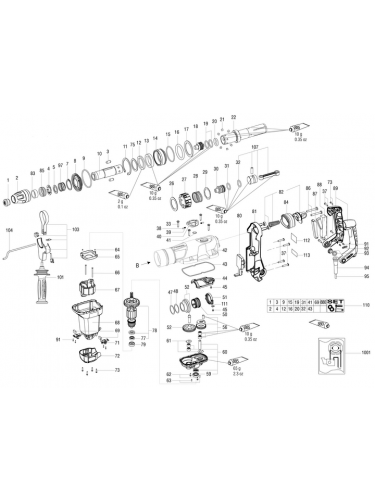 Vue éclatée METABO 00687180#01