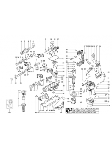 Vue éclatée METABO 00341180#01