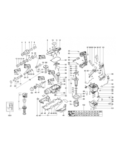 Vue éclatée METABO 00341182#01