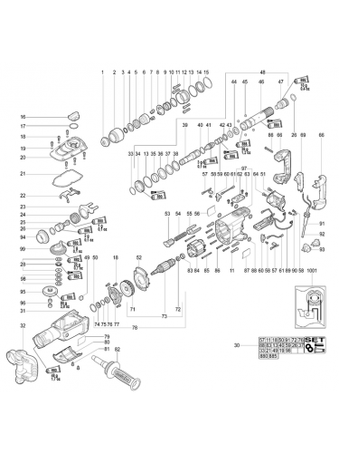 Vue éclatée METABO 00596182#01