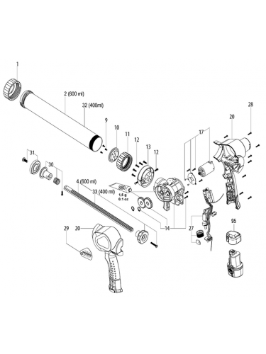 Vue éclatée METABO 02117000#01