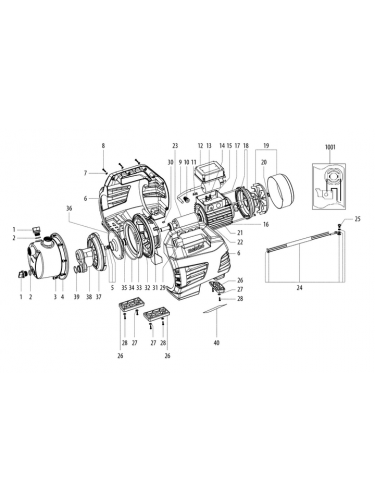 Vue éclatée METABO 00965180#01