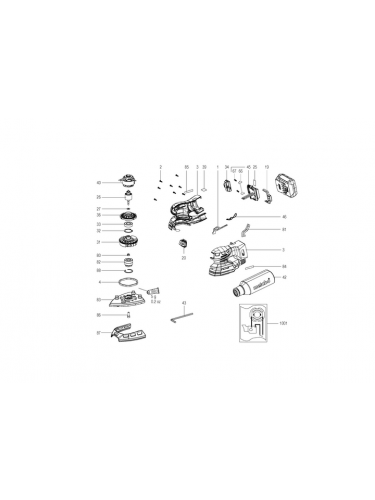 Vue éclatée METABO 02037000#01