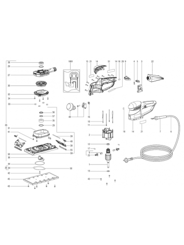 Vue éclatée METABO 11351010#01