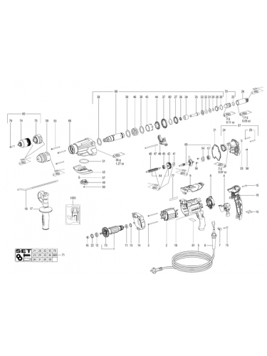 Vue éclatée METABO 00713180#01
